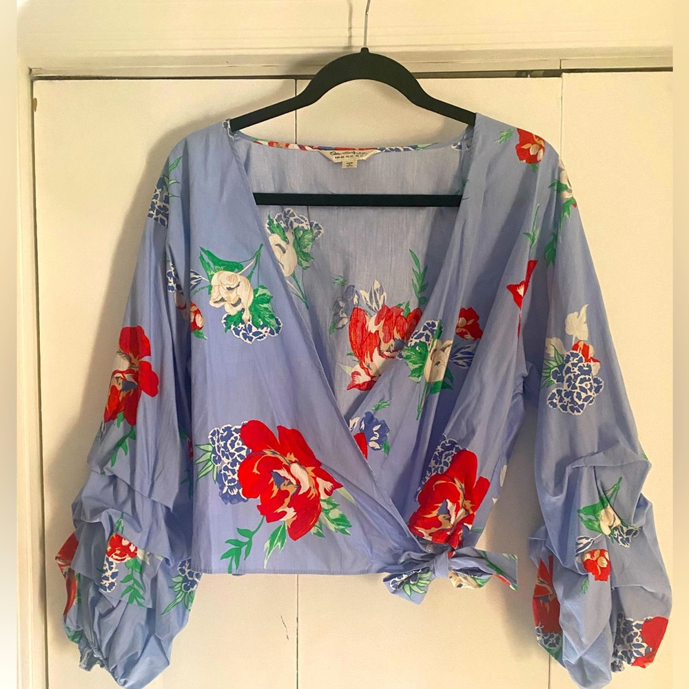 Floral Tie Cropped Top